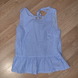 Striped J. Crew Bow Tank